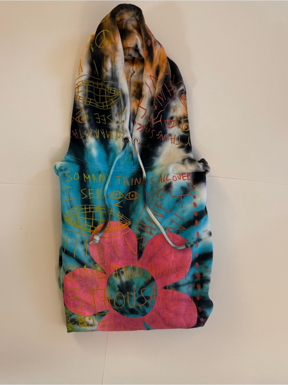 Golf Wang Flower Boy Tie Dye Hoodie Tyler The Creator Multi Color Graphic - Picture 9 of 12